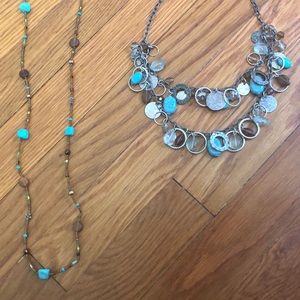 Vintage costume jewelry - 2 turquoise necklaces